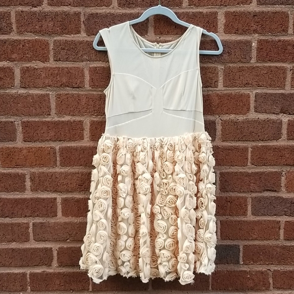 Ark & Co Sz L Peach Rose Dress VGUC - Picture 2 of 7